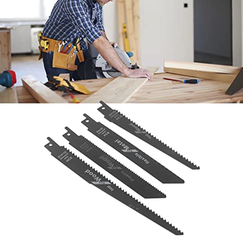 4pcs Saber SAW Tool de corte de alta ferramenta de carbono aço de aço de aço Cutter recíproco Kit de ferramentas de corte para madeira metal de plástico de madeira