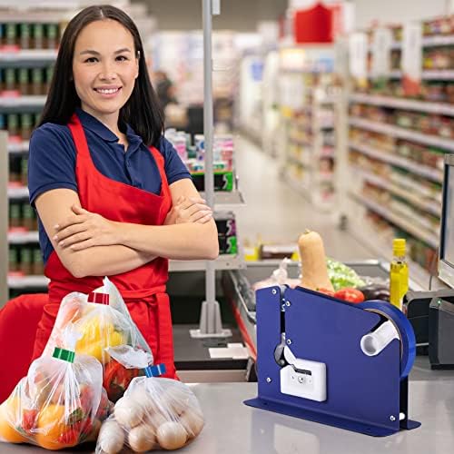 Sealidor de bolsa de fita de aço Kailund com aparador de bolsas - inclui 6 rolos de fitas - Máquina de fita de fita de saco