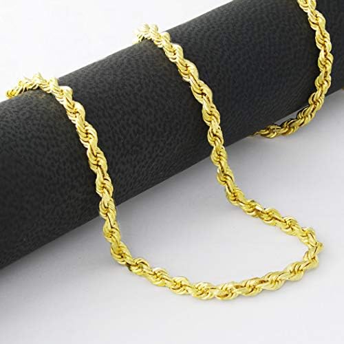 Bracelete de diamante de corda sólida de corda sólida de corda sólida nuragold 14k, lagosta de joias masculinas