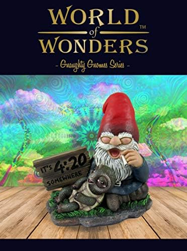 World of Wonders - Gnomos Gnomos Gnomos colecionáveis ​​Gnome externo na estátua Decoração Home Garden Patio Accent, 6