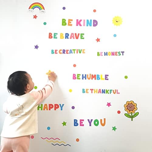 Decalques de parede inspirados coloridos slogans slogans frases inspiradoras adesivos de parede para sala de aula de sala de aula berçário