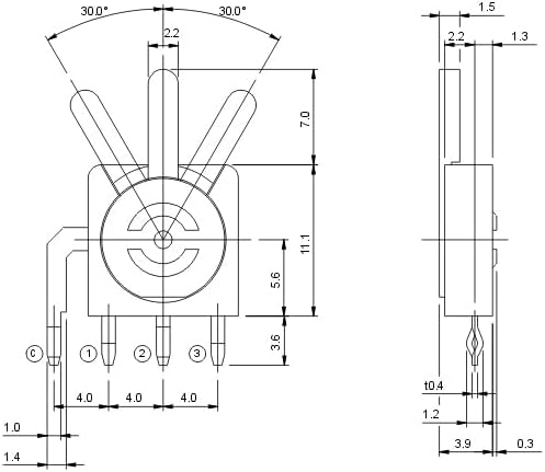 10PCS JLS1301 Micro comutador Três modos Chave de contato em miniatura 4 Terminais 3 Posições Switches de tato de alavanca