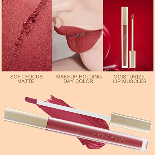 Outfmvch Lip Plumper Day and Night Velvet Lipstick Lip Gloss Gloss Fin Lip Clay