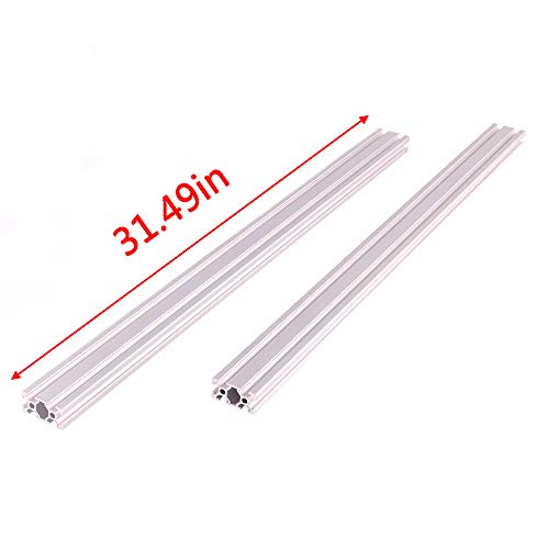 Chuangneng 2pcs 800mm 2040 Perfil de extrusão de alumínio Tipo Tipo T Tipo Linear European Tipo Linear para impressora