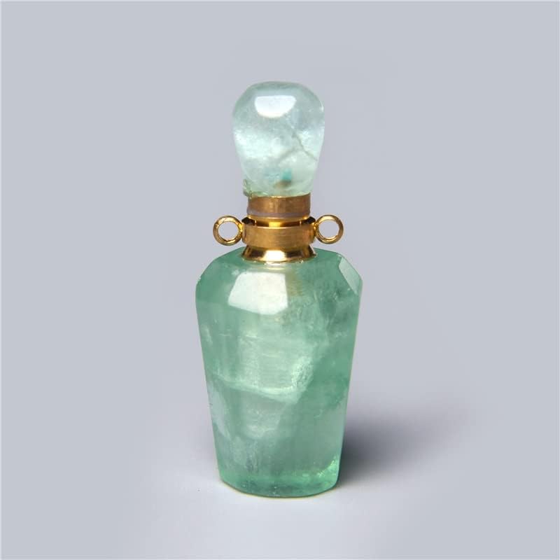 N/A Pingente de garrafa de perfume para jóias que produzem colar de óleo essencial difusor de pendente de garrafa de pedra