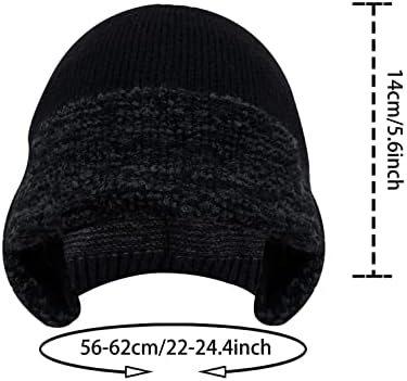 Chapéus de inverno com chapéu de gorro anlaey com tampa de lã de lã de chul de lito de ouvido tampas de cabeça para homens