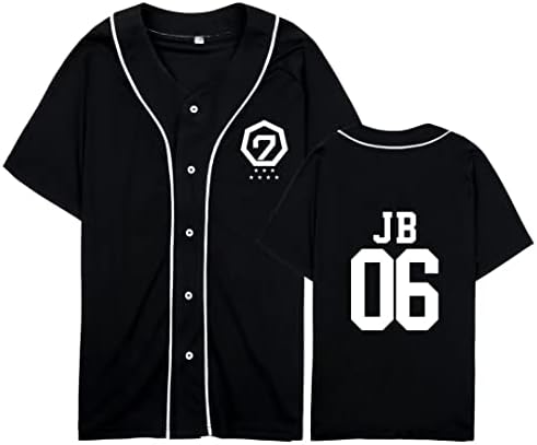 Dhspkn Got7 Jersey de beisebol voa na camiseta de Seul JB Jackson Bambam Mark Yugyeom Tee