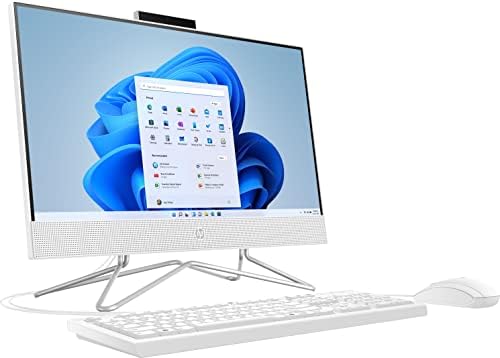 HP 2022 mais recente de 22 polegadas FHD All-in-One Computador de computadores dual-core AMD ATHLON ATHLON Silver 3050U