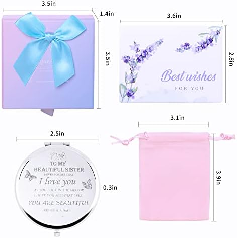 Presentes de presentes irmãs para mulheres-mulheres-mulheres personalizadas citação gravada Mirror de amizade inspirada -irthday,