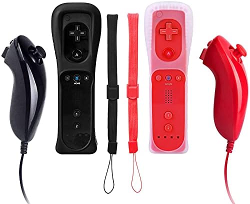 Controlador Remoto para Wii Nintendo, Vinklan Wii Remote e Nunchuck Controllers com caixa de silício para Wii e Wii U