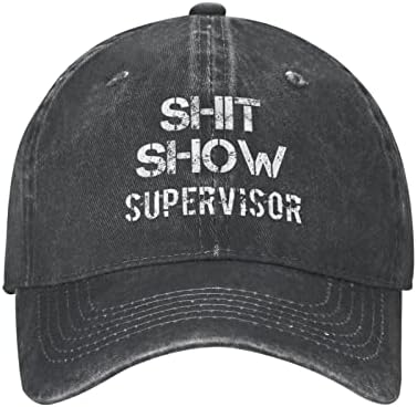 Chapéus de beisebol de beisebol qvxhkp para homens para homens - merda, mostre chapéus de supervisor para homens negros