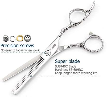 Scissors de corte de cabelo de 6 polegadas jp440c e tesoura de tesoura de barbos