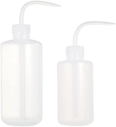 Garrafa de lavagem dowei, garrafa de aperto, ldpe, 250ml/8 onças 2pcs rótulo médico tatuagem de tatuagem verde de lavagem de sabão verde garrafa de lavagem