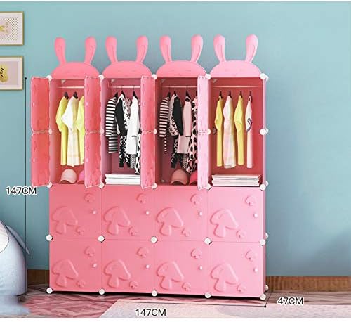 Guarda de armário infantil, moderno closet modular de pano simples organizador infantil rack de vestuário de plástico