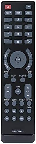 NS-RC02A-12 Replace Remote Control Compatible with Insignia LED LCD HDTV NS-19E720A12 NS-46E880A12 NS-19E450A11 NS-32L450A11