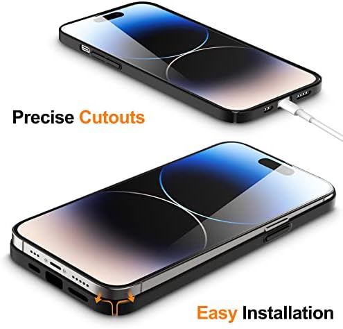 JETECH Atualizou o estojo esbelto para o iPhone 14 Pro 6,1 polegadas, lente de câmera cobre proteção completa, slim fit Ultra Fin