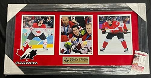 Sidney Crosby assinou e emoldurou 2010 Team Canada Photo JSA CoA Tamanho 33x17 - Fotos autografadas da NHL