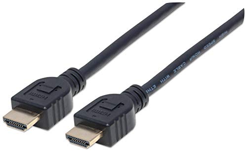 Manhattan na parede CL3 Cabo HDMI de alta velocidade e Ethernet HEC Arc 3d 4K HDMI - Processamento de escudo preto 3 m 353946