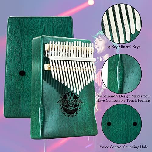 Sanmizu Kalimba piano de polegar, 17 chaves mbira portátil piano de dedos, estilo gótico especial, presente para os