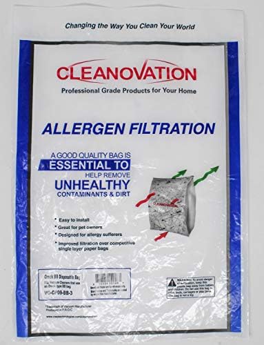 Sacos de filtragem de alérgenos de limpeza, 9-pacote, substituição para Oreck BB, BB870, BB880, BB900, BB1000, BB1100, BB1200, MV160