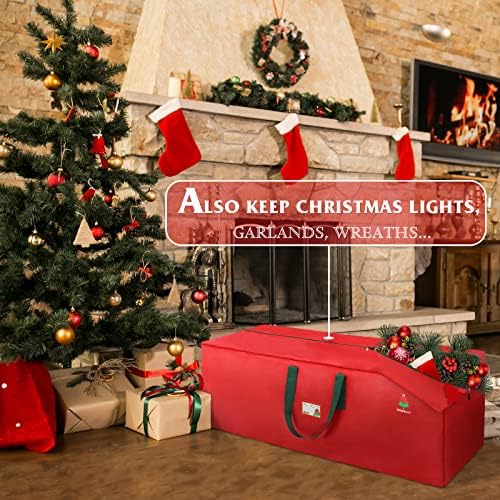 Bolsa de armazenamento de árvore de Natal, caixa de armazenamento de árvore de Natal artificial de 7,5 pés, armazenamento