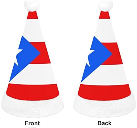 Puerto Rico Flag Chapéu de Natal Personalizado Hat de Papai Noel Decorações de Natal engraçadas