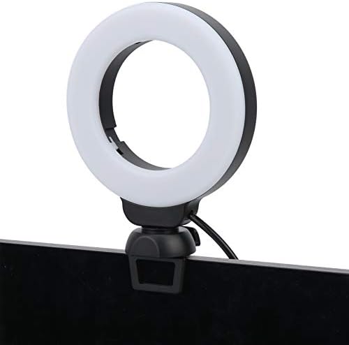 4 in Selfie Ring Light Light Mini LED Câmera Luz para Video Call Live Online Reunião LED LED LUZ LIGHT BELEZA MOLA ENCHA