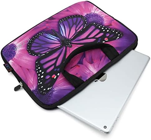 ICOLOR Butterfly 11,6 12 polegadas Laptop Caso de manga Proteção Braquilha de bolsa com alça