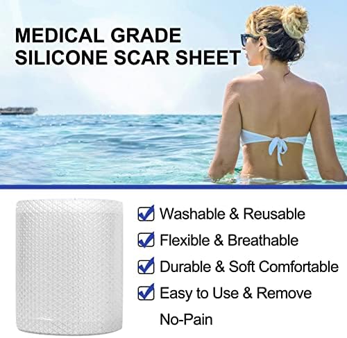 Lençóis de cicatrizes de silicone, 3m Clear Scar Tape Scar Tape Scar Tape Fita Fita de Cicatriz Fita de silicone Reparador