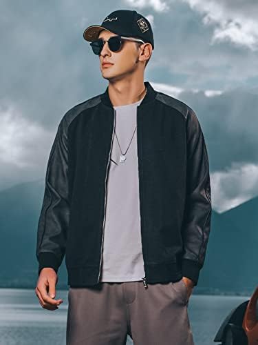 Jackets Ninq para homens - Men pega uma jaqueta de capa de raglan contraste