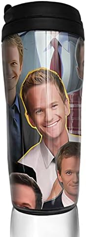 Neil Patrick Harris Collage Unisex Coffee Cup de aço inoxidável caneca de viagem isolada para casa, escritório, esporte, festa, presentes