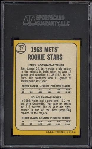 1968 TOPPS 177 NOLAN RYAN SGC 98 GEM MINTE 10 O MELHOR DO HOBBY! - Cartões de beisebol cortados