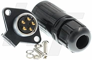 Hangton HP20 Conector de energia de 5 pinos Cabo de plugue fêmea soquete macho à prova d'água para máquinas de dispositivos marítimos