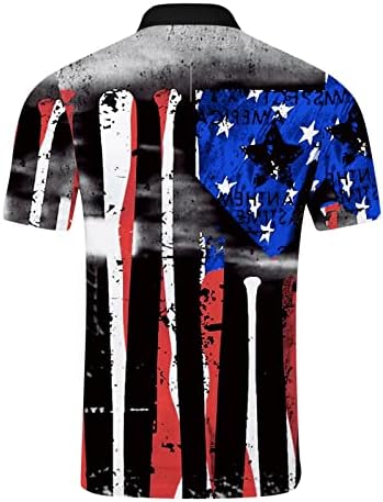 Xxbr camisas de pólo patriótico para mens, dia da independência Flag da bandeira americana impressão soldado curto shorve casual tops