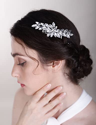 Carregâncias noivas de casamento Crystal Hair pente