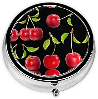 Dispensador de medicamentos para frutas de cerejeira - Mini viagens portáteis Caixa diária de comprimidos