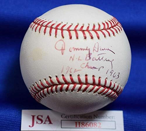 Tommy Davis JSA CoA Autografio Major League OML Hand assinado Baseball