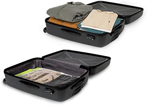 Design Smart Travel Smartbag Instant Space Saver Storage - Grande - zíper duplo aéreo - selo a vácuo - para roupas, travesseiros, cobertores e muito mais - organização doméstica