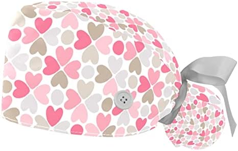 Flower Working Caps com botão pastel rosa branco bolinha de bolinhas de cavalo chapéu de trás para mulheres cabelos longos