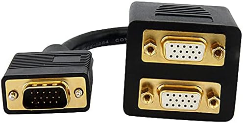 Startech.com 1 ft. VGA para VGA Splitter Cable - M/F Monitor duplo Video Cable Splitter Black