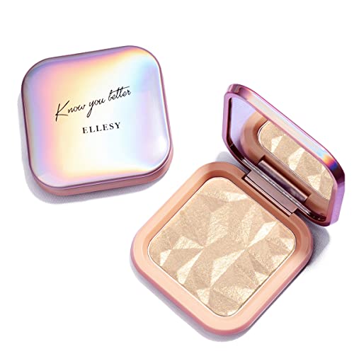 Paleta de maquiagem ellesy highlighter de marca durar mais duradoura em pó de destaque em pó de destaque da paleta