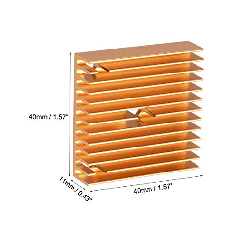 UXCELL EXPLINCH com orifício para motor de passo, impressora 3D 40x40x11mm dourada