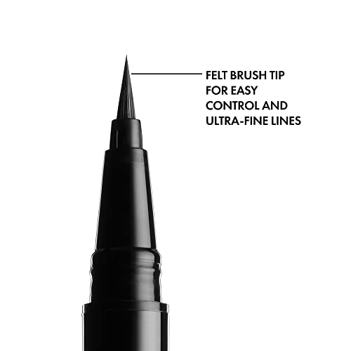 NYX Professional Makeup Epic Ink Liner, delineador líquido à prova d'água - fórmula preta e vegana