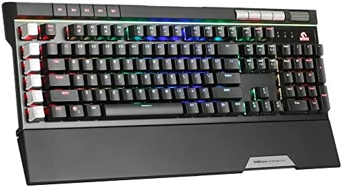 Marvo Bigbang P1 KG965G RGB Mechanical Gaming Teclado, Mutimedia em tamanho real, USB 2.0, interruptores azuis, luz