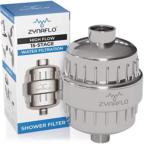 Filtro de chuveiro de 15 etapas de Zynaflo para água dura, cloro e metais pesados
