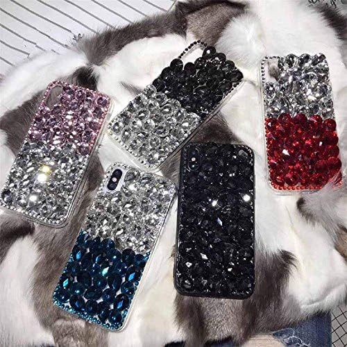 Luxo 3D Sparkle Shopning Stones Rhinestone Bling Diamond Glitter Glitter para Samsung Galaxy J7 2018/J7 Aero/J7 Aura/J7 Top/J7