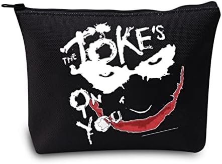 Levlo Funny Joker Cosmetic Bag Joker Fãs do presente a piada da sua maquiagem Bolsa de bolsa Joker The Joker Merchandise