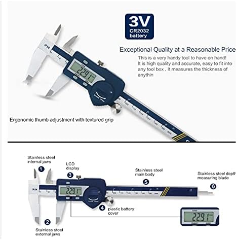 XWWDP Aço inoxidável endurecido 0-150/200/300 mm PALIPER DIGITAL PALIPER VERNIER ELETRONIER MICROMETRO