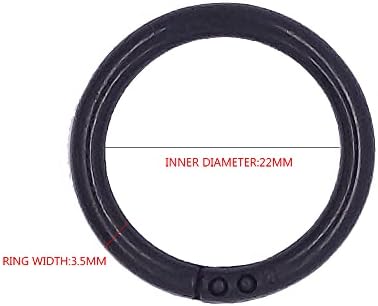 Anéis de ligante solto, 22mm de 0,85 polegada de plástico anel de escritório de plástico 7 colorido clipes de anel de chaveiro