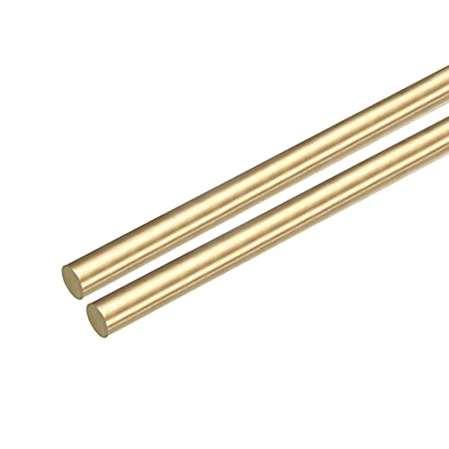 Meccanixity Brass redondo hastes, estoque de barra de torno de haste redonda sólida de bronze de 3/8 polegadas, haste